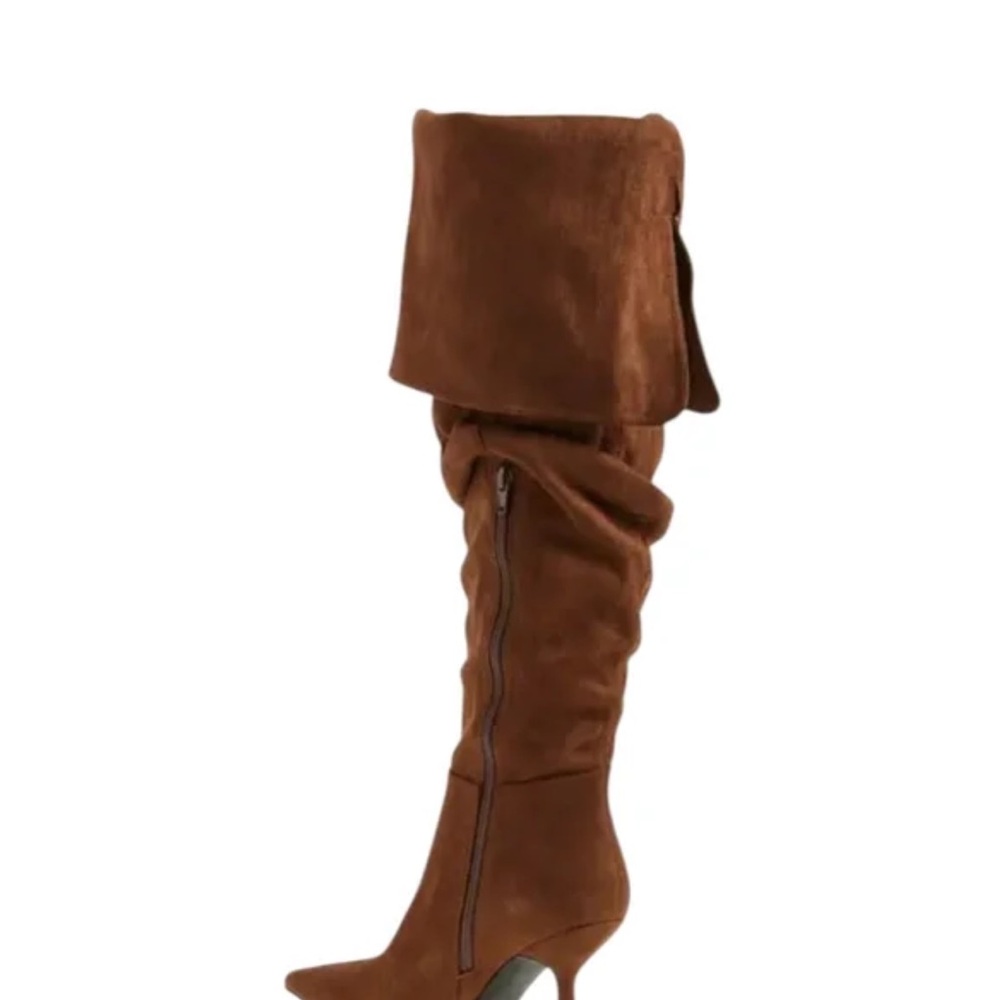 Jeffrey Campbell Brown Over the Knee suede Boots